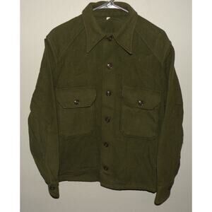 Vtg U.S. Army Men's Medium Cold Weather Wool Field Shirt M-51 Korean War OG-108